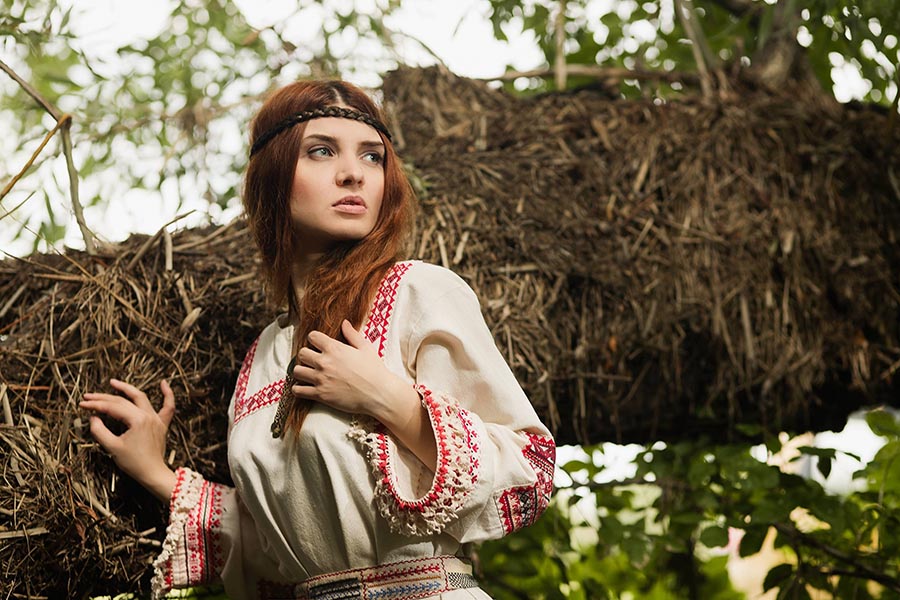 Women in Slavic costumes in Joao Pesoa