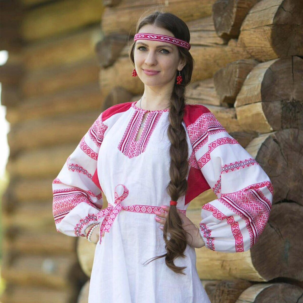 Girls in Slavic costumes in Joao Pesoa