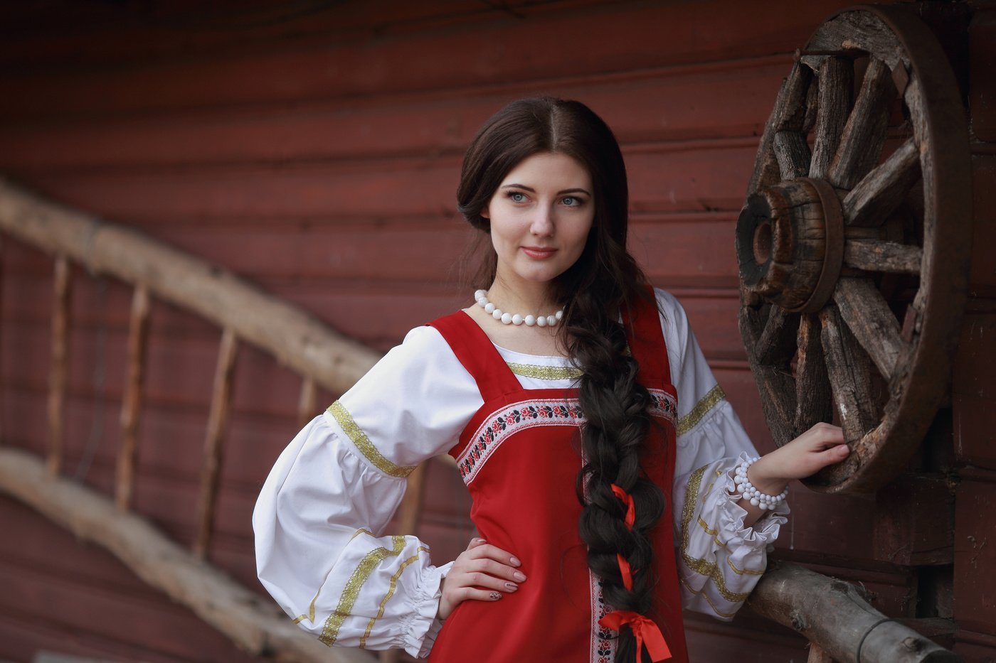 Girls in Slavic costumes in Joao Pesoa